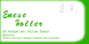 emese holler business card